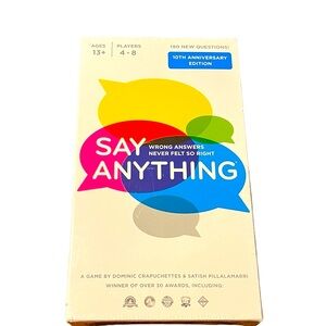 North Star games Say Anything ages 13+ 4-8 players. NIB pkg still sealed